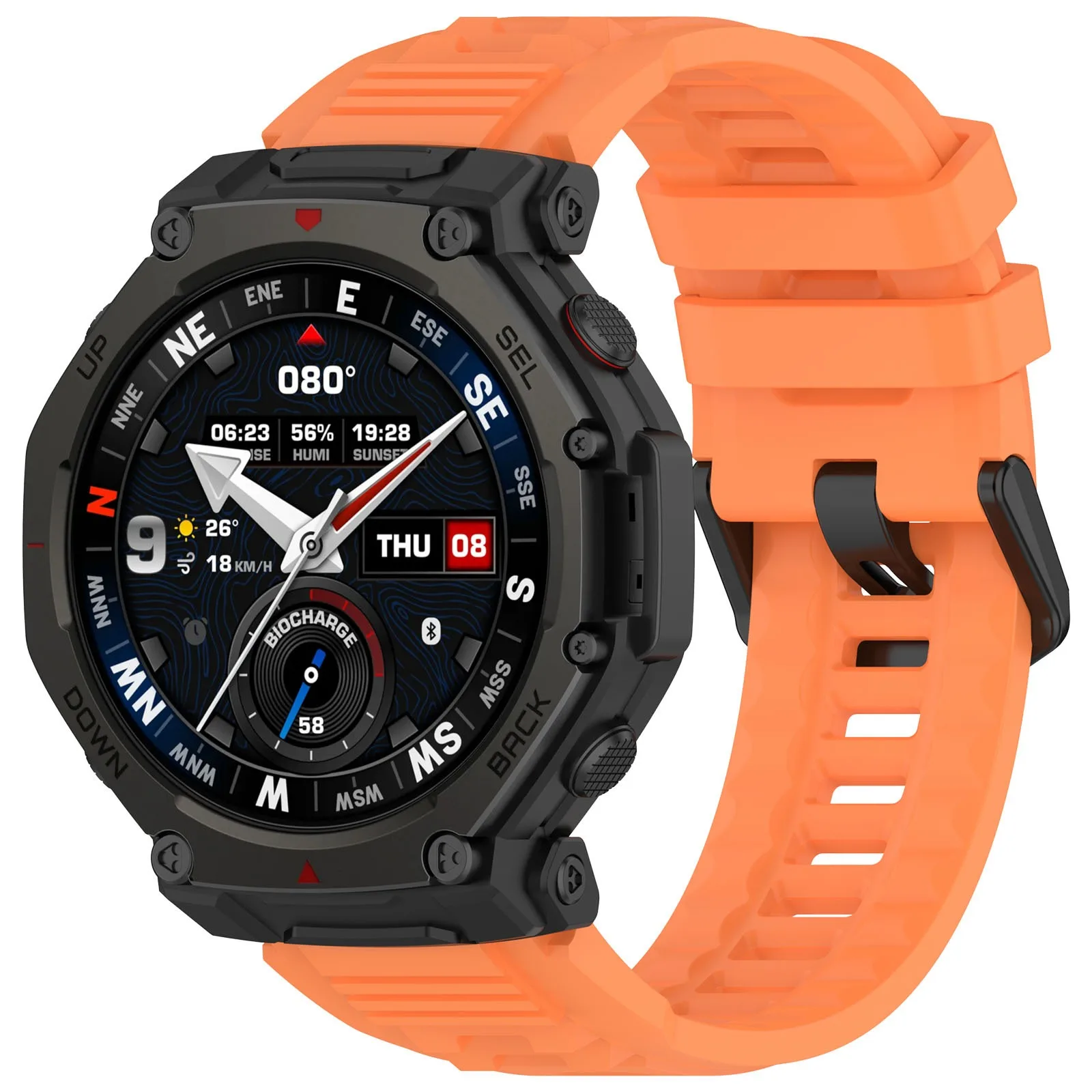 Silicone Band For T-rex 3 pro 48mm Elastic Sport Strap For Amazfit T-rex3 Pro 48mm Smartwatch Bracelet Replacement Accessories view 3