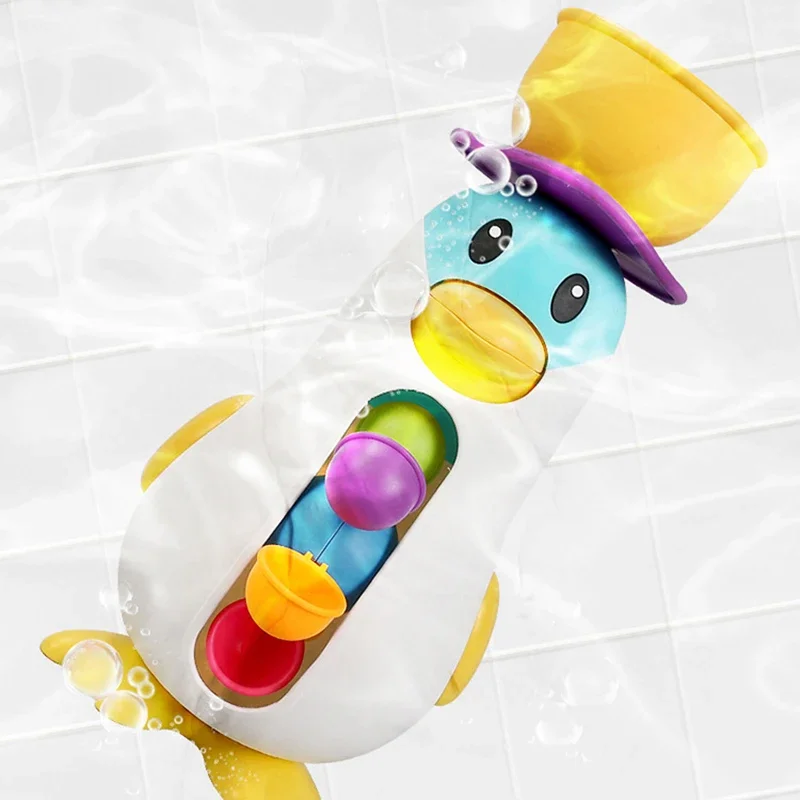 Pinguino mulino a vento giocattolo divertente vasca da bagno per bambini vasca da bagno giocattoli adorabili spruzzi d'acqua doccia per bambini giocattoli da bagno cospargere il gioco infantile