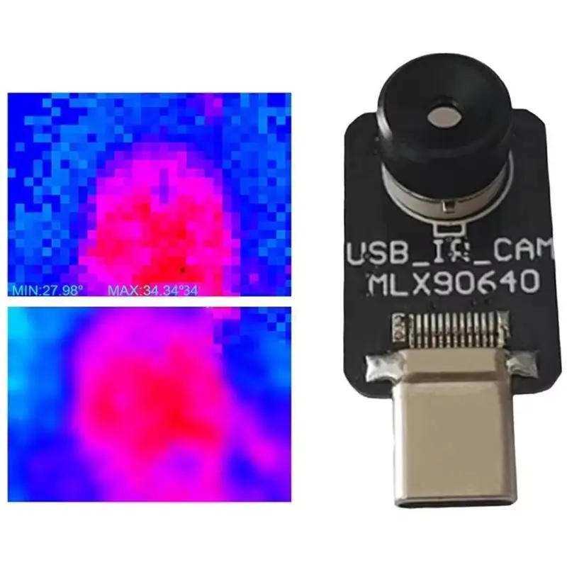 ABRW-For Test Measurement Tool Accessory Type-C MLX90640BAA Mobile Thermal Imager With 32X24 Infrared Sensor Module