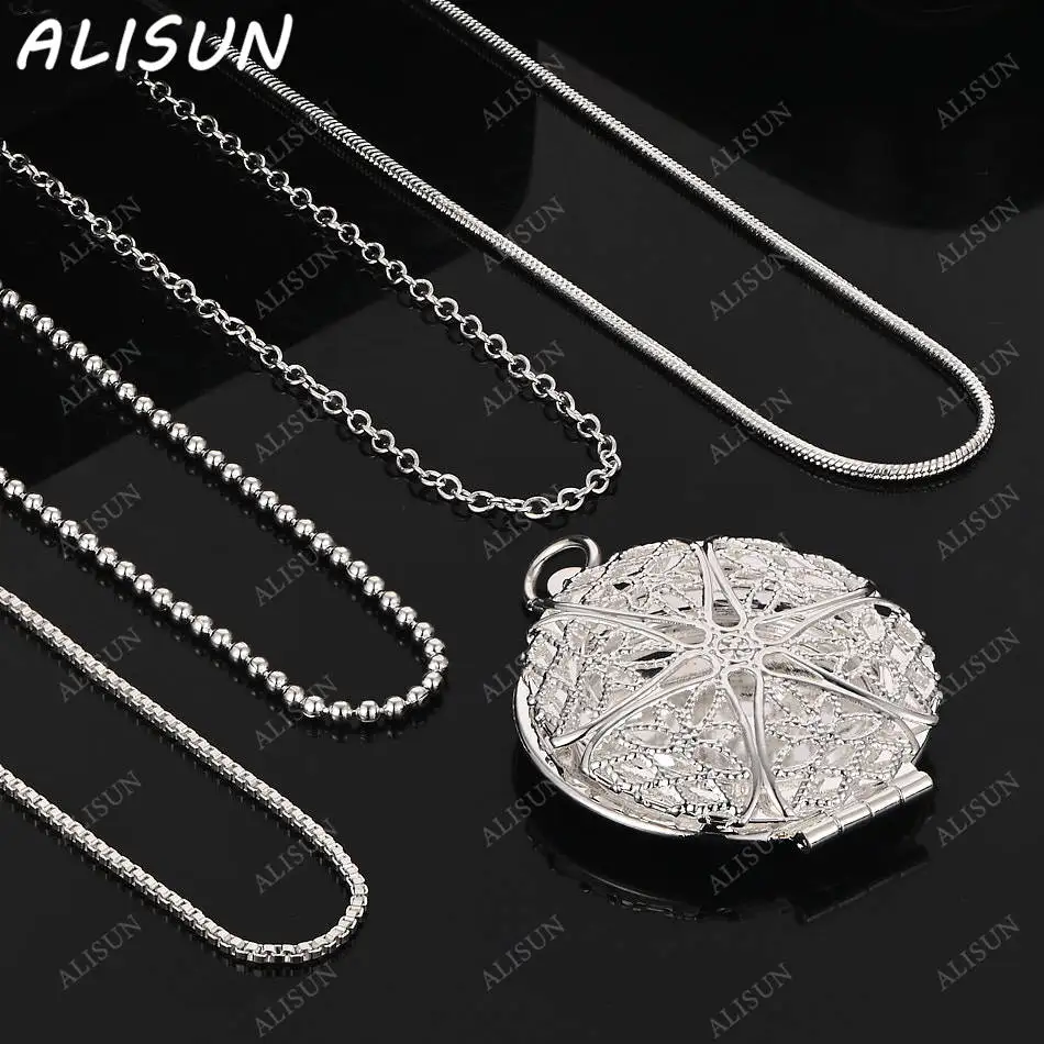

ALISUN 40-75cm 925 Sterling Silver Design Pendant Necklace For Women Men Anniversary Gift Popular Wild Fashion Romantic Jewelry