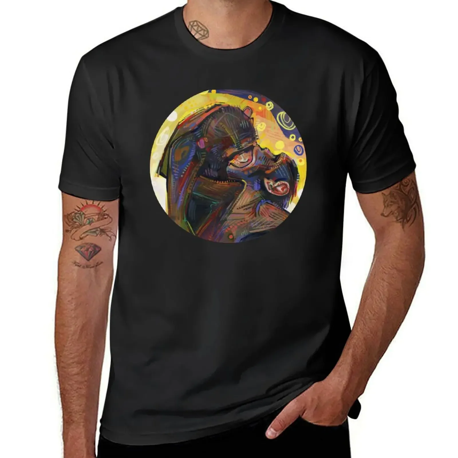 Bonobos Painting - 2012 T-Shirt anime clothes vintage graphic tee for a boy mens graphic t-shirts big and tall