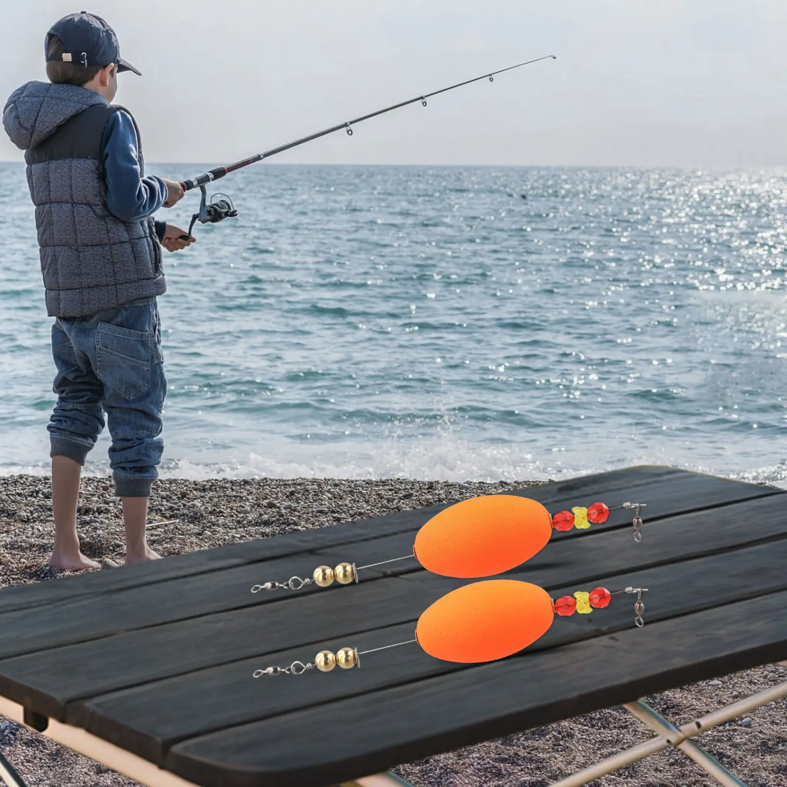 

For Saltwater Fishing Saltwater Float Fishing Float Fishing Gear Outdoor Sports Orange Fishing Bait Strong Buoyancy