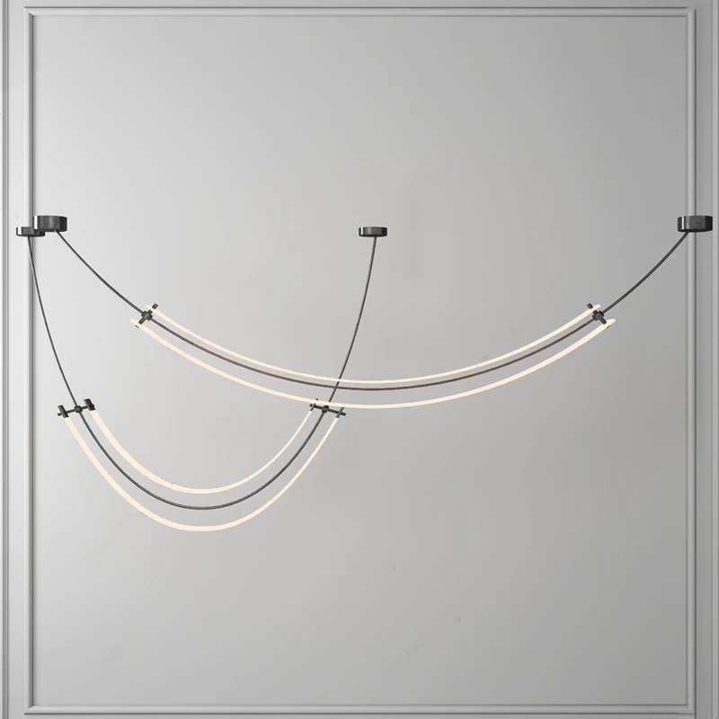 Lampe suspendue arc-en-ciel au design nordique simpliste et créatif, luminaire décoratif d\'intérieur, idéal pour une salle à manger ou un salon