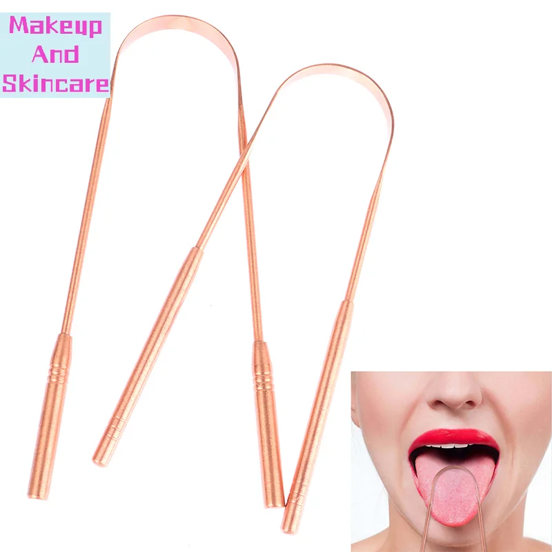 「1Pc Copper Tongue Scraper Cleaner Scraper Toothbrush Dental Oral Care Hygiene Health Care Tool For Men Women」