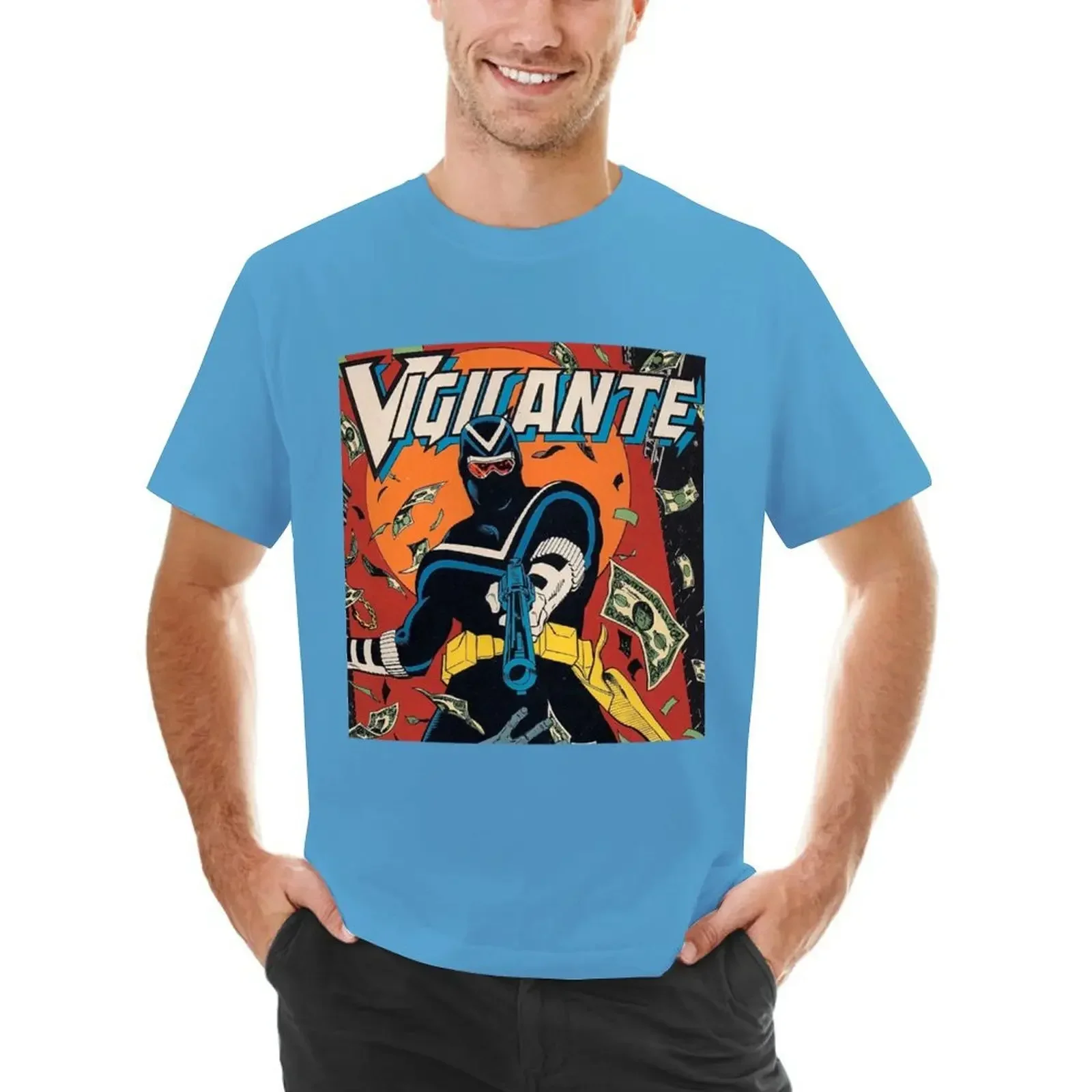 New fashion heavyweight vintage Vigilante Peacemaker Quotes T-shirt aesthetic clothes vintage oversizeds mens vintage t shirts image 4