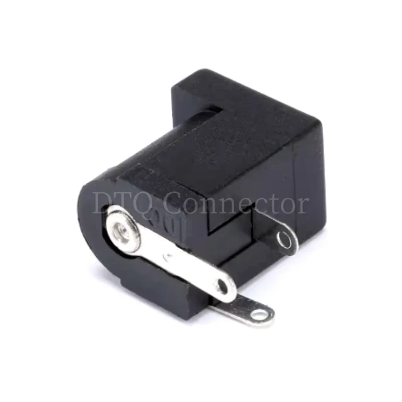 10PCS/Lot DC-005 Black DC Power Jack Socket Connector DC005 5.5*2.1mm 5.5*2.5 2.1 socket Round the needle