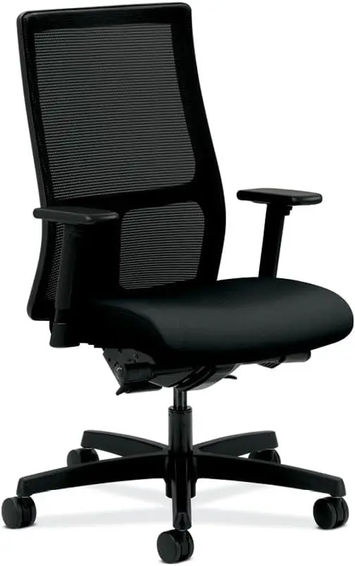 

Компьютерное кресло 2.0 Mid-Back с черной сеткой для офисного стола, черная ткань (HONI2M2AMNC10TK)