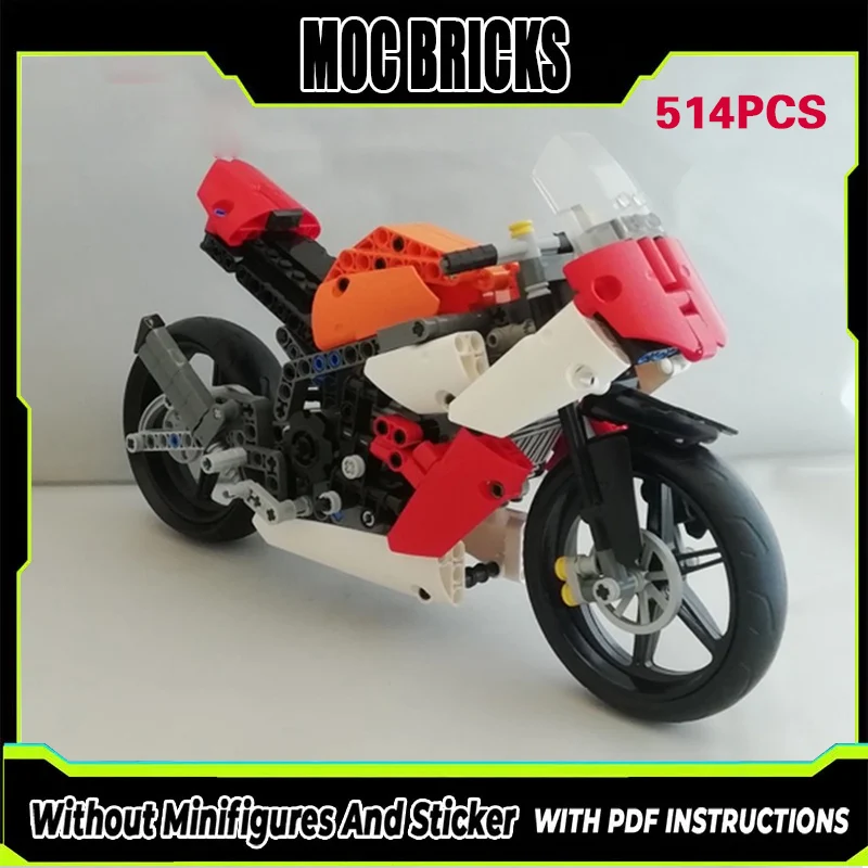 

City Car Model MOC Building Bricks CBR 1000 Engine Motorcycle Modular Technology Gifts Holiday Assemble Children Toys Suit