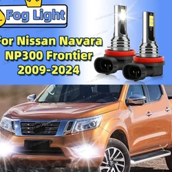 2Pcs LED Car Front Fog Light Canbus Lamps Bulb Fit For Nissan Navara NP300 Frontier 2009-2024 2011 2012 2013 2015 2016 2017 2018