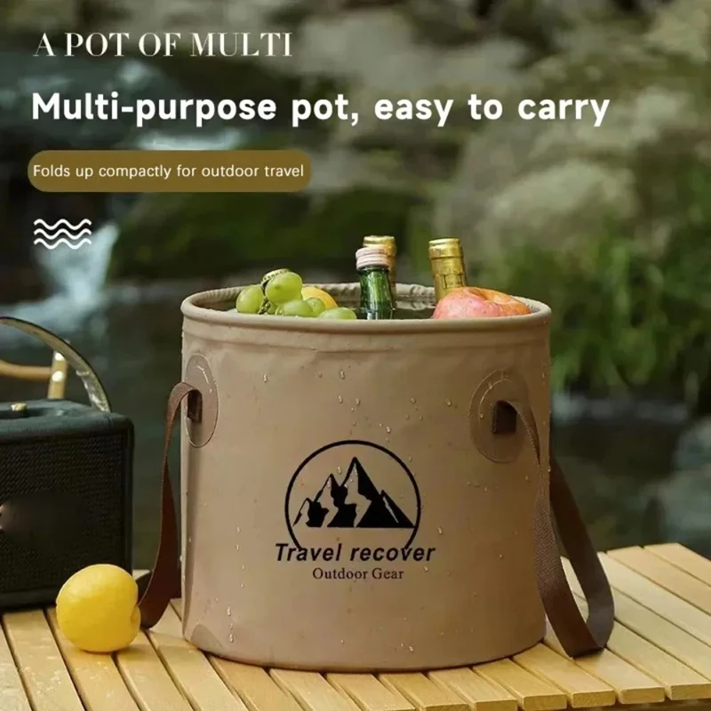 

Foldable Bucket Storage Bucket Washing Vegetable Camping Foot Foot Bag Bath Bucket Car Wash Bucket Portable For Outdoor Hiking