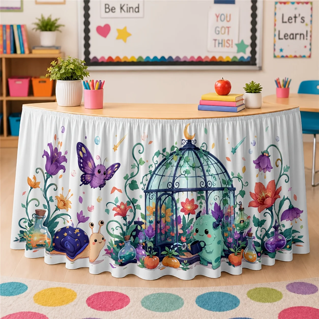 Table Skirt - Dreamy Garden - Magical Creatures - Spring - Summer - Halloween Party Table Skirtxzj