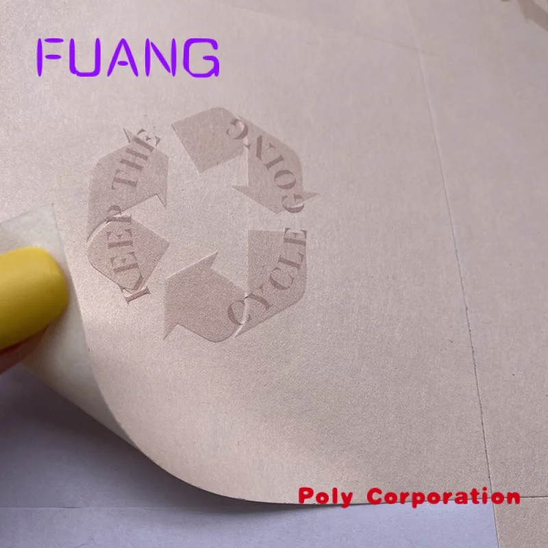 Custom Papier Emboss Stickers Met Logo Vouw Folie Sticker