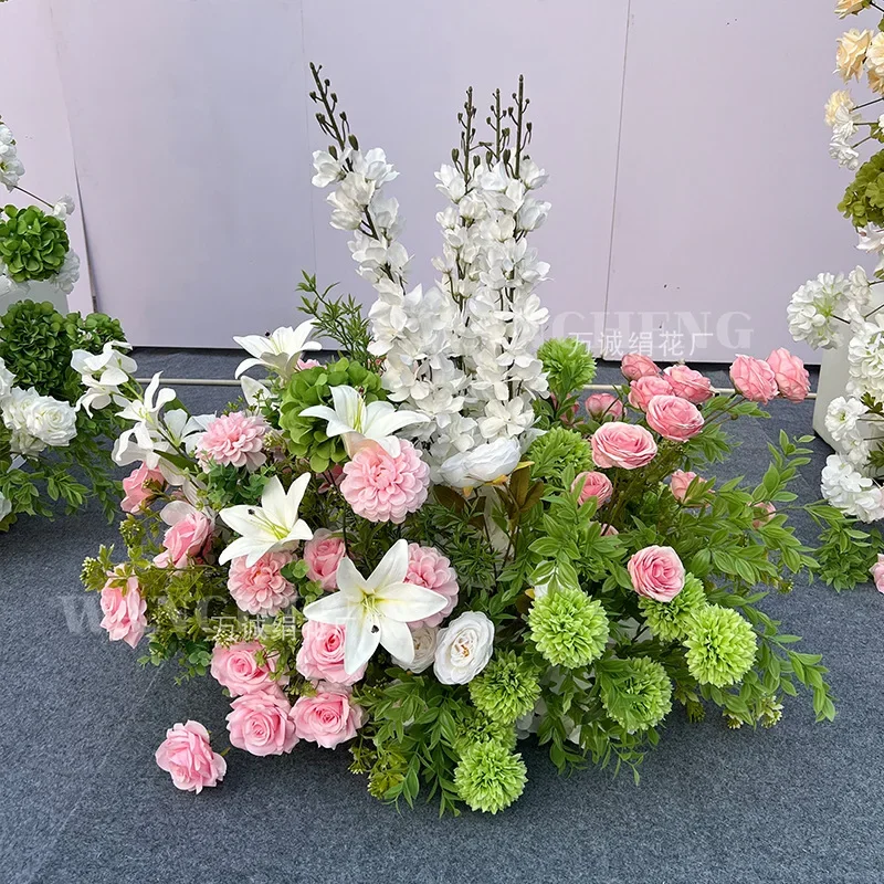 Amazon cross-border simulated flower  arch flower stand horns gate dress arrangement