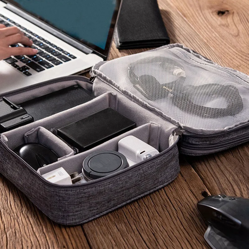حقيبة تخزين لكابل البيانات والشاحن الرقمي ، إمدادات الطاقة المتنقلة ، اكسسوارات المنتجات الإلكترونية ، حقيبة التشطيب