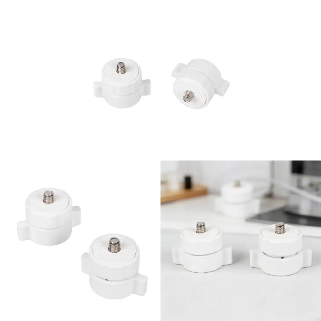 J78A 2Pcs 17mm Ball Head Socket To 1/4 20 Thread Tripod Mount Adapter For Camera