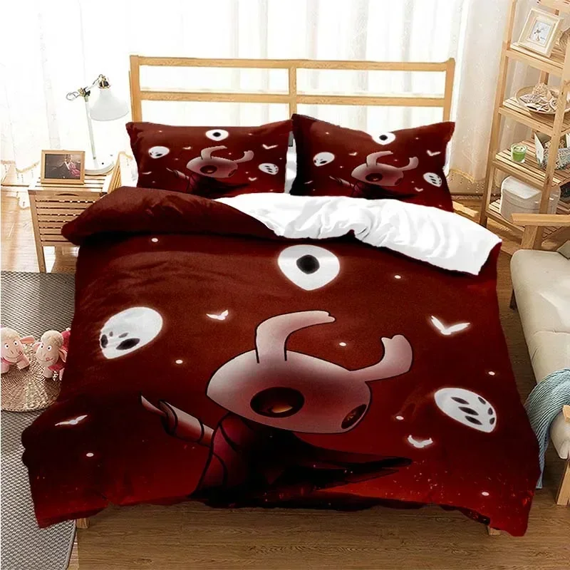 

3Pcs Hollow Knight 3D Print Bedding Set Comfortable Set Room Decoration Home Textile Hollow Knights Gift Duvet Cover Set