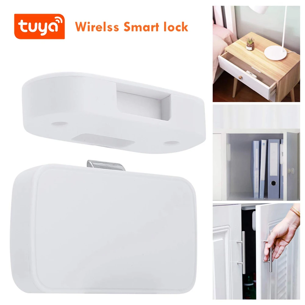 Tuya APP Unlock Keyless Invisible Smart Drawer Lock Intelligent Bluetooth-compatible Remote Control Cabinet Locker Door Locks