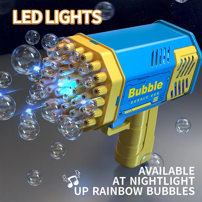 مسدس لعبة نفخ الفقاعات بدون فقاعة ماء ، هدية آلة خارجية ، هدية العيد ، 40 فتحة #4
