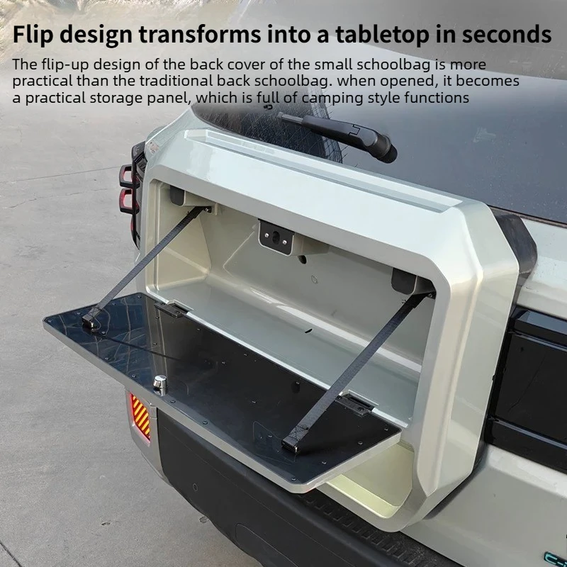 For JETOUR T1 2024-2026 Car Tailgate Backpack Auto Spare Tire Shell Decoration Multifunctional Expansion Storage Box Organizer