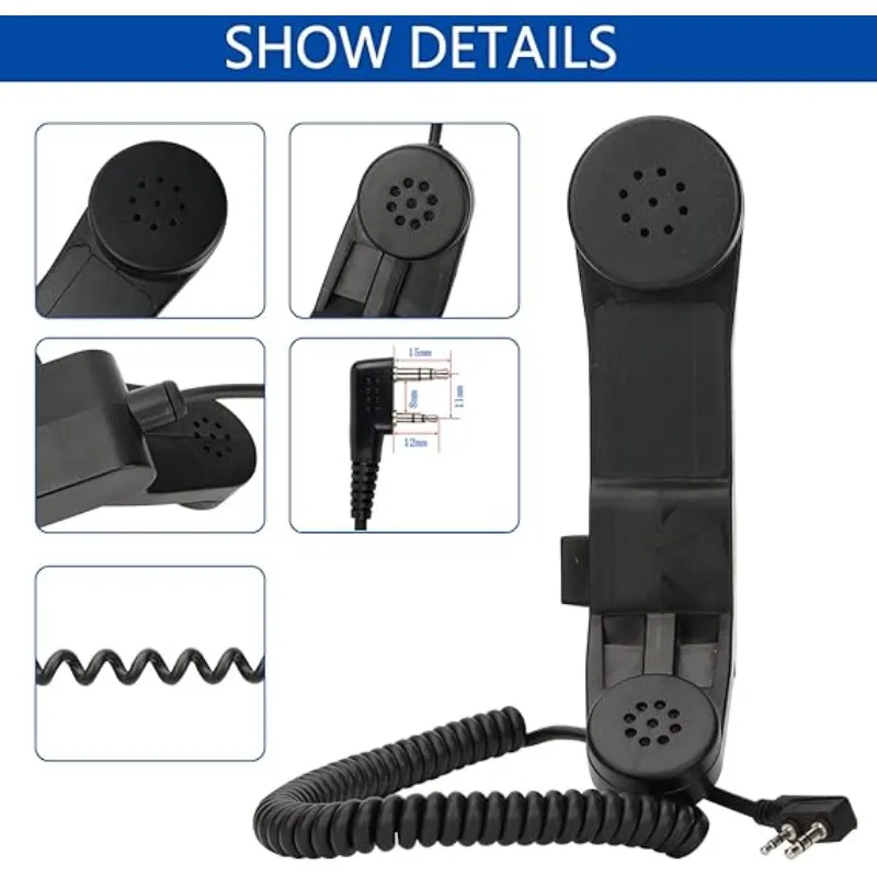 Baofeng Military Grade Radio 2Pin K-Type Microphone Military Handheld Speaker Mic for BaoFeng AR-152 UV-5R Kenwood Two Way Radio