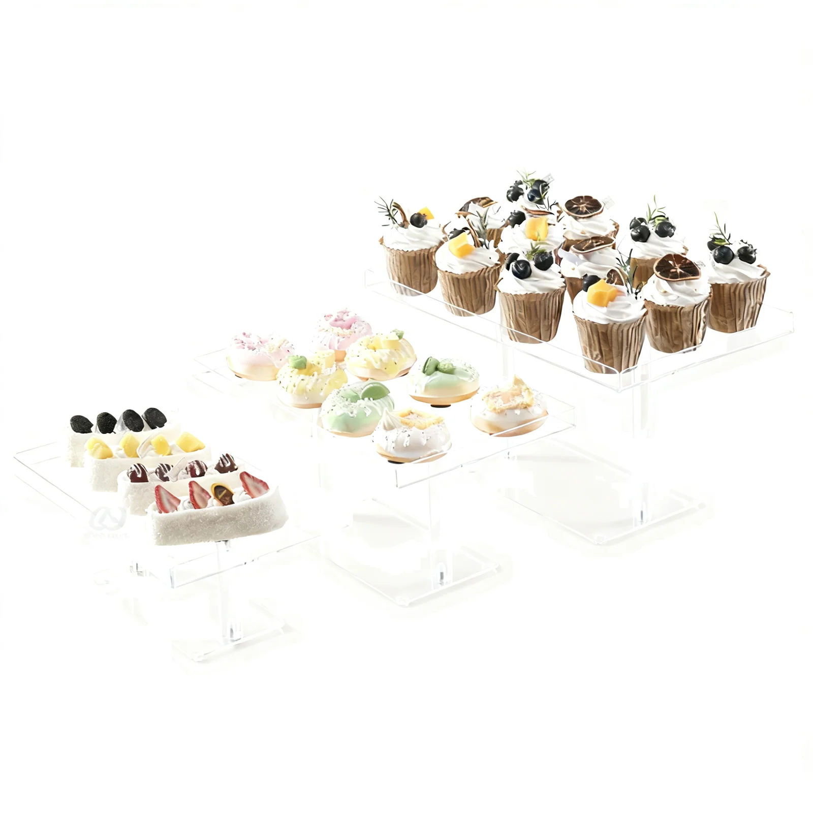 Vinyl Transparent Cake Display Rack Acrylic Dessert Stand Cupcake Tower Stand Buffet Dessert Table