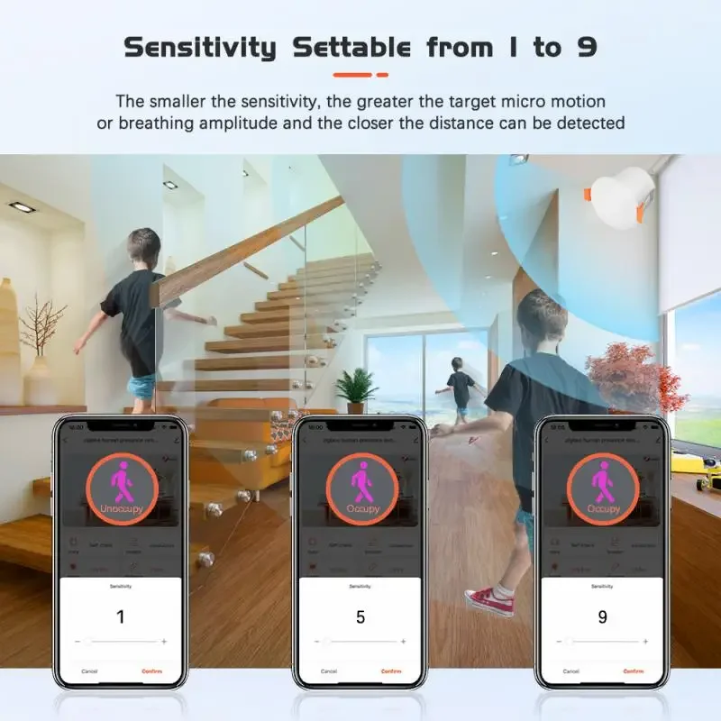 Imagem -06 - Zigbee-detector de Pressão Humana Wifi Mmwave Smart Micro Motion Brightness Sensor Radar de Segurança Tuya Ewelink Pir Sensor 5.8g 24g