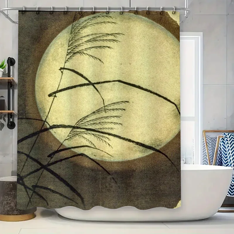 

Personalized Custom Initials Gold Leaf Shower Curtain for Bathroom Decor DIY Name Letter Luxury Home Decoration Artistic Customi