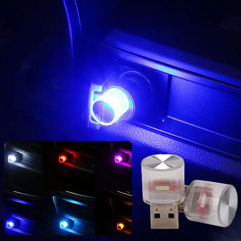 

Auto Interior Atmosphere Light Mini USB LED Decorative Automotive Portable Plug Play Colorful Lamp For Car Decoration Lighting