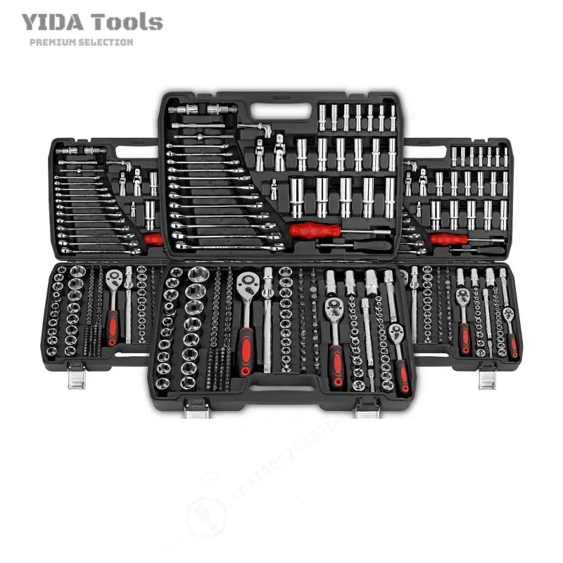216 Piece Car Tool Kit Auto Repair Socket Wrench Set Multi Function Vehicle Maintenance Toolbox Emergency On Board Tools