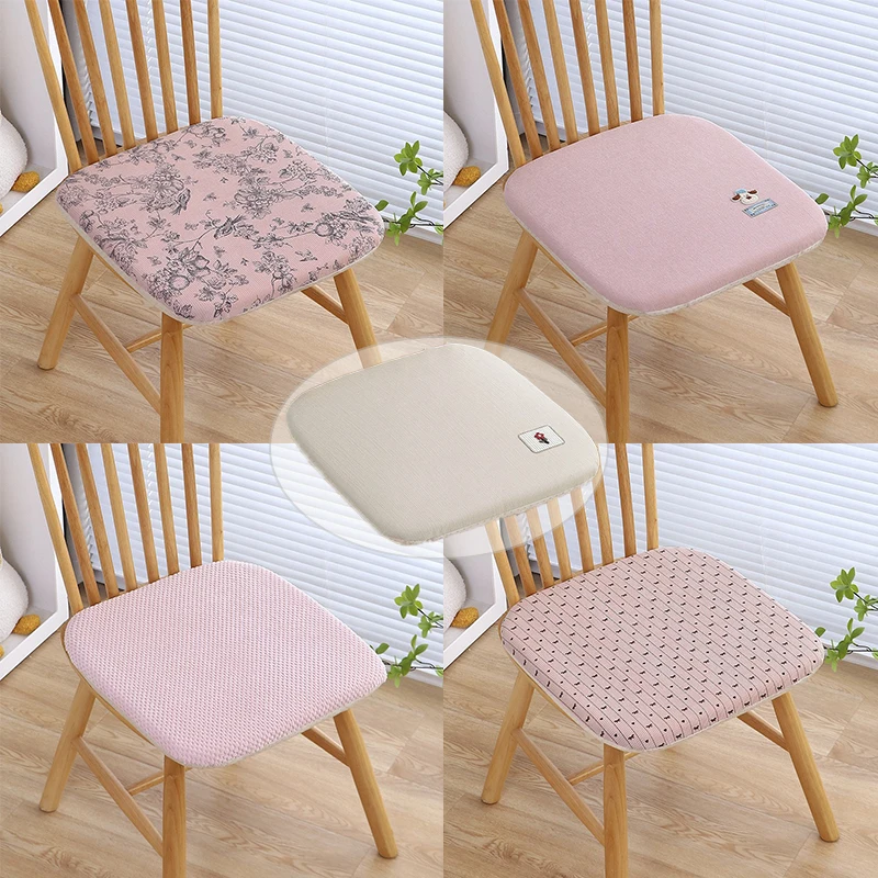 2026 New Universal Non-Slip Chair Cushion Solid Color Ultra Soft Slowly Rebound Memory Foam Seat Pad for Car Office School 쿠션