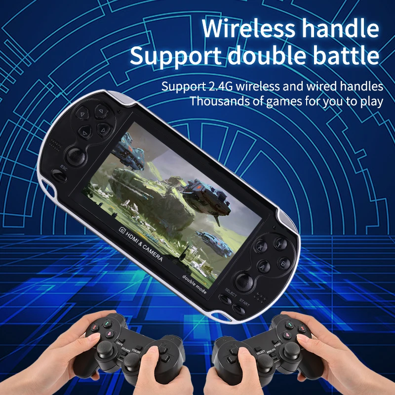 4.3 Inch Video Game Console 8GB Color Screen Handheld Game Player Dual Joystick Arcade Game Consoles Support 10000+Games for PSP