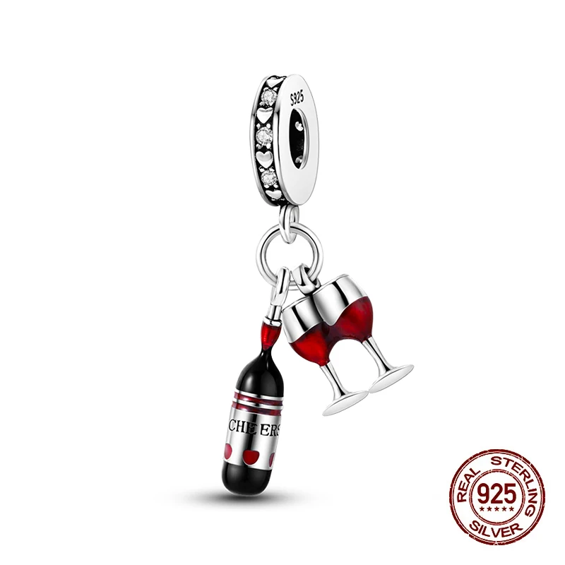 Heiße Verkäufe 925 Sterling Silber Charms Perlen Rotwein Anhänger Dionysus Opfer Perlen Fit Original Armband Charms Frauen Schmuck