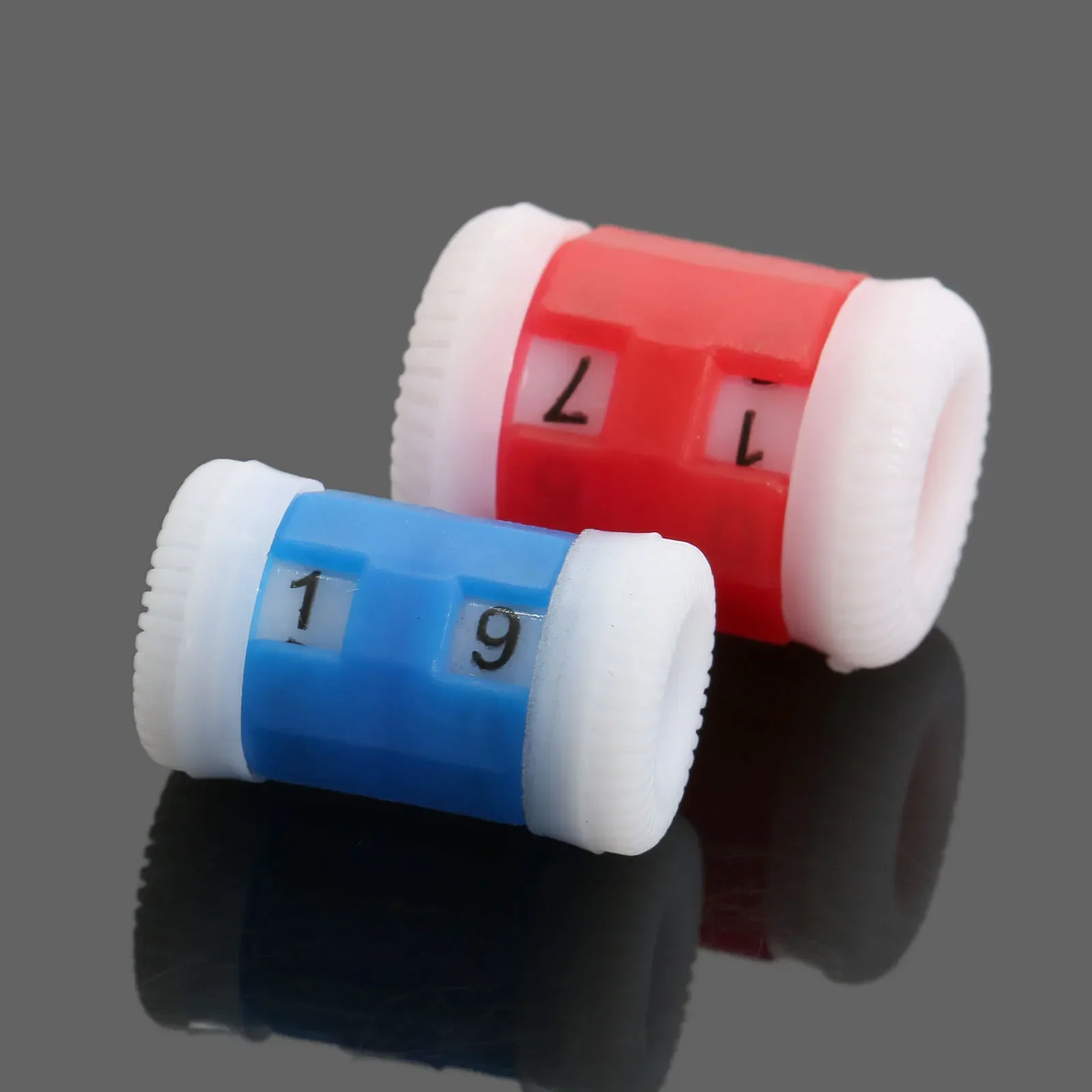 Universal 2 Size Plastic Craft Knitting Needle Crochet Stitch Row Tally Counter Set Sewing Hand-knitting Needle Row Counter Tool