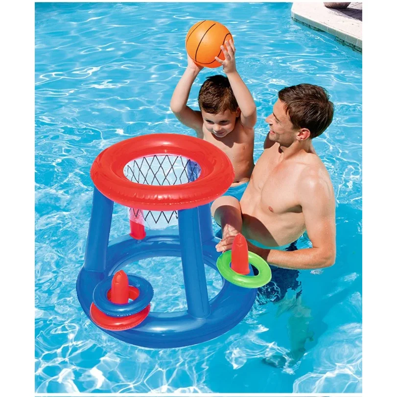 Inflatable Ring Throwing Ferrule Game Floating Basketball Hoop Interactive Water Sport Toy Party Favor Beach Fun Pool accessory view 6