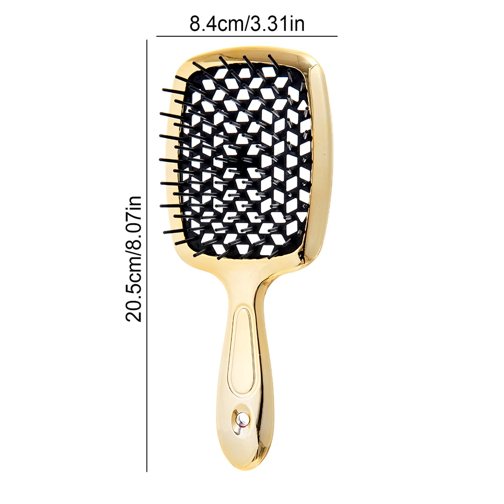 1Pcs Air Cushion Comb GoldTangled Hair Comb Hair Brush Massage Anti-static Hollow Out Wet Curly Hair Brushes Salon Hair tools