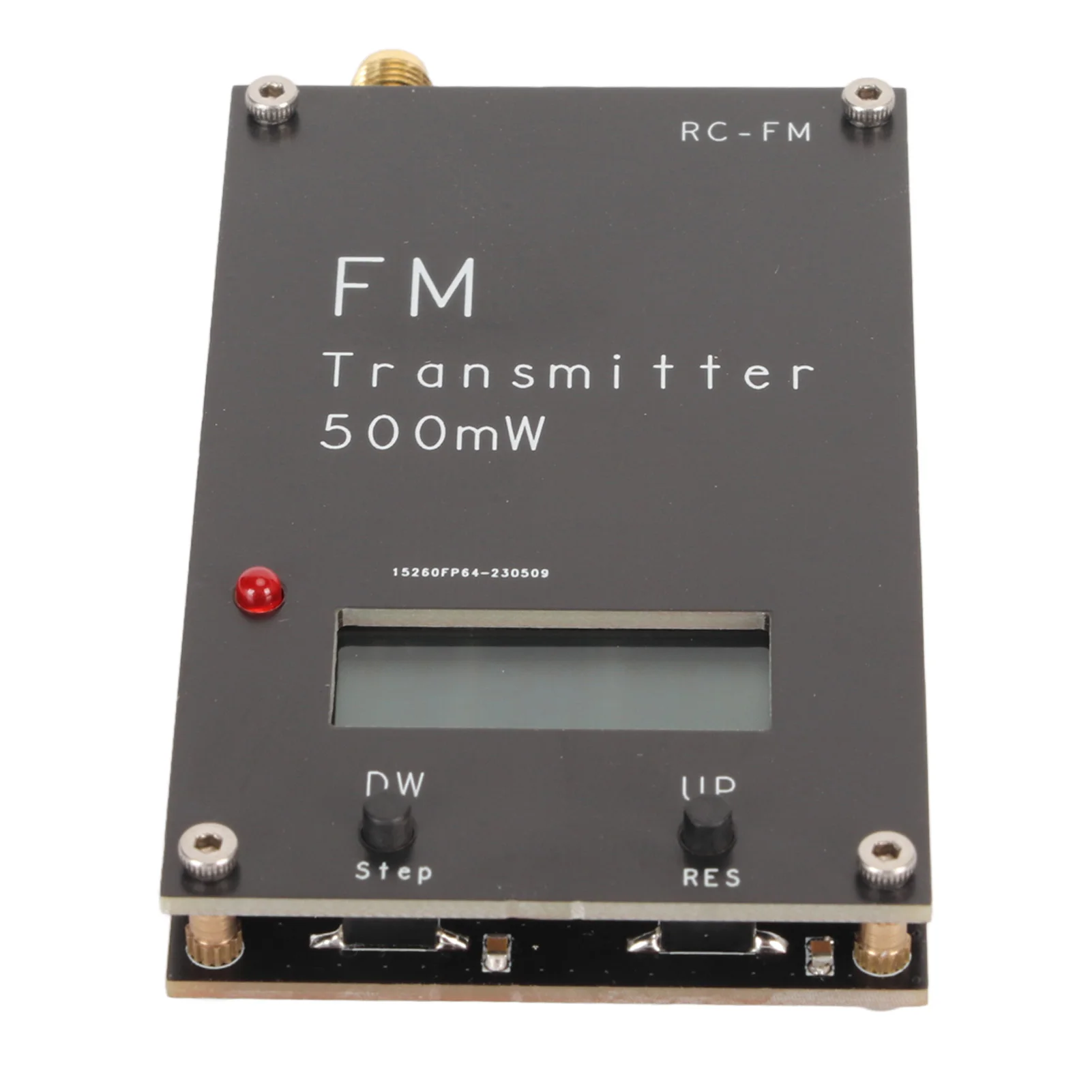 500mW FM Transmitter with LCD Screen 2000M 500mW 88‑108MHz FM Stereo Transmitter with USB Type C Port