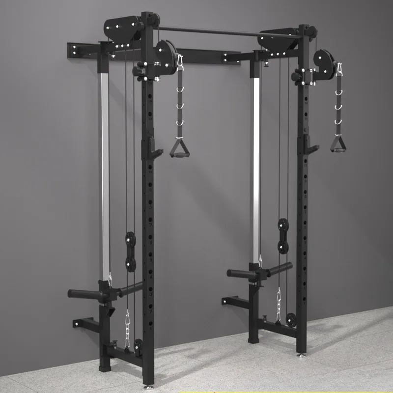 Foldable squat rack wall bird comprehensive trainer free bench press high pull-down Large Fitness Equipment Integrated
