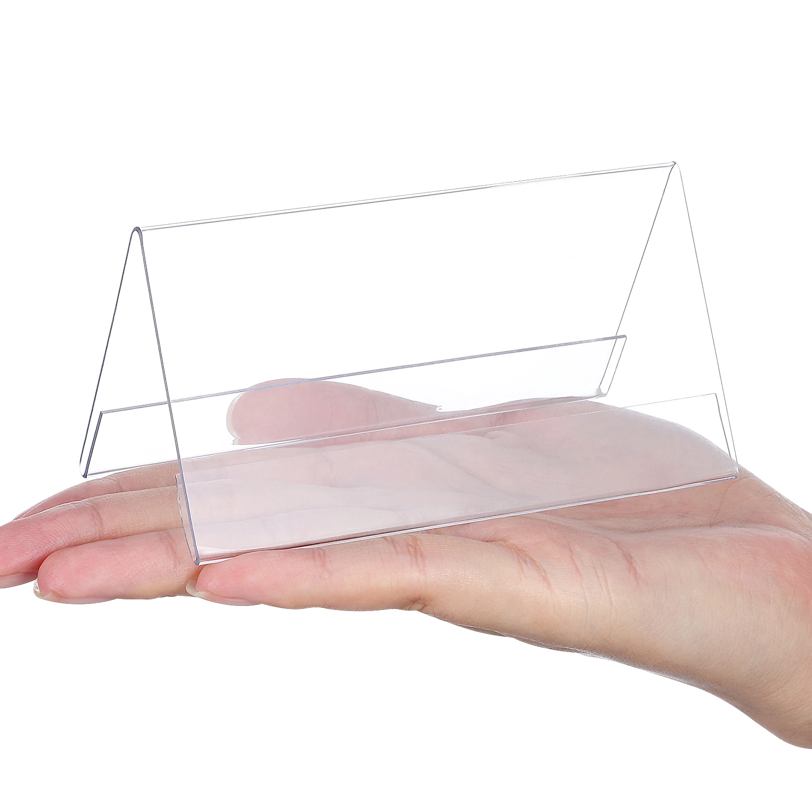 

6PCS 120x60mm Acrylic Seat Signs Blank Name Plates for Office Desk Wedding Party Seating Display Stand Multi-Function Table