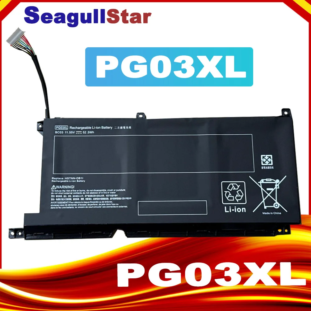 PG03XL Laptop Battery for Spectre Envy Pavilion OMEN x360 15-AP 15-cn 17-bw Gaming 15-cx 15-dk 16-a 17-cd 15-dc 17-cb