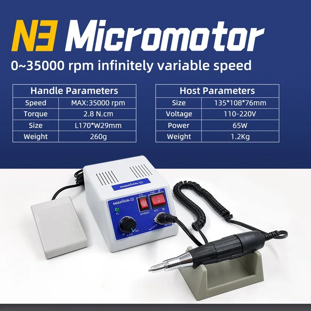 35000 obr./min maszyna do polerowania mikrosilnik typu E 18/102/204 uchwyt do sprzętu do polerowania protez szlifierka do uchwytów dentystycznych