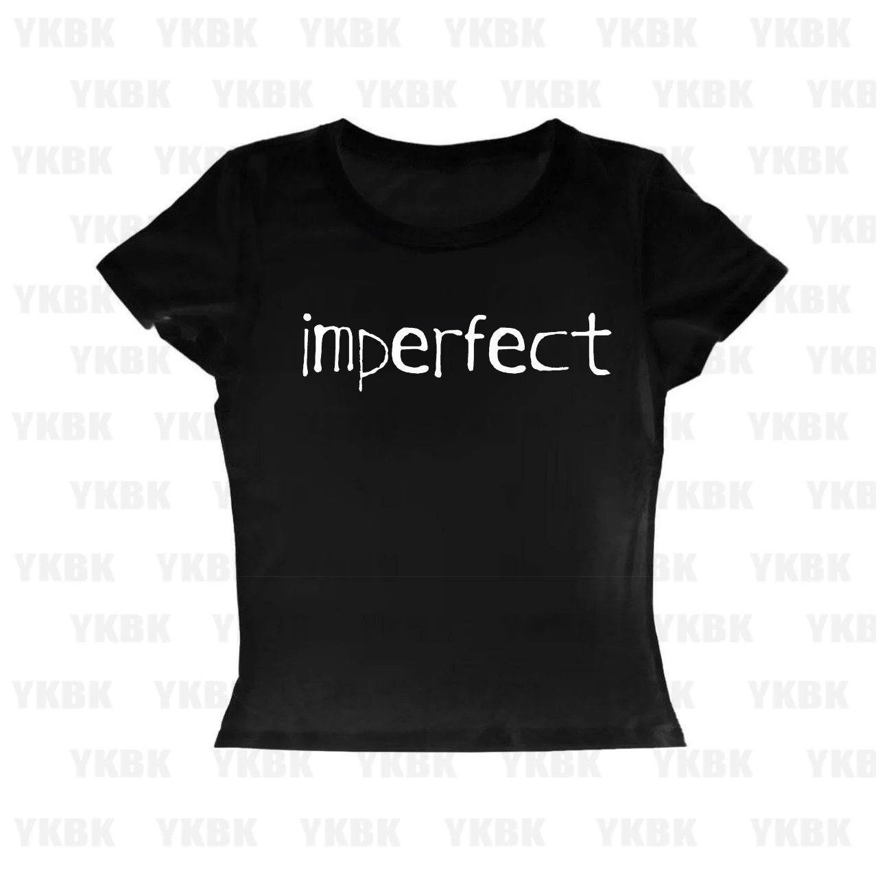 T-shirt vintage a maniche corte anni '90 Y2K T-shirt con stampa grafica Donna Streetwear Emo Girls Estetica Harajuku Gothic Crop Top