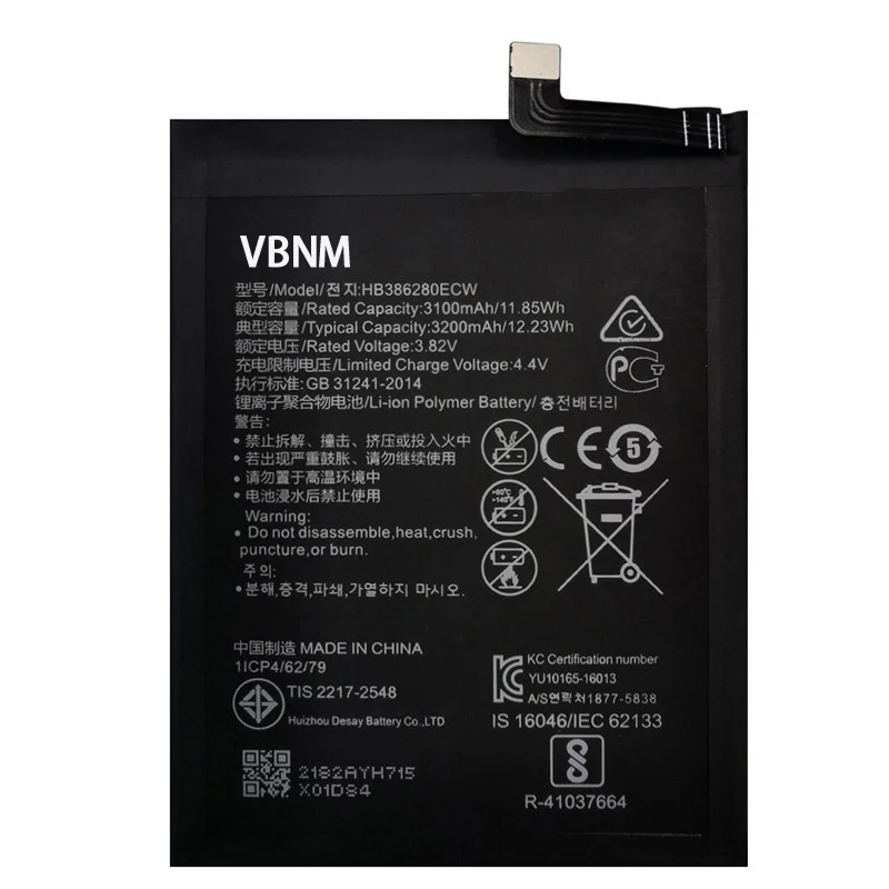 Replacement Phone Battery HB386280ECW 3100mAh For Huawei Honor 9 Ascend P10 STF-L09 STF-AL10 High Quality Batteries