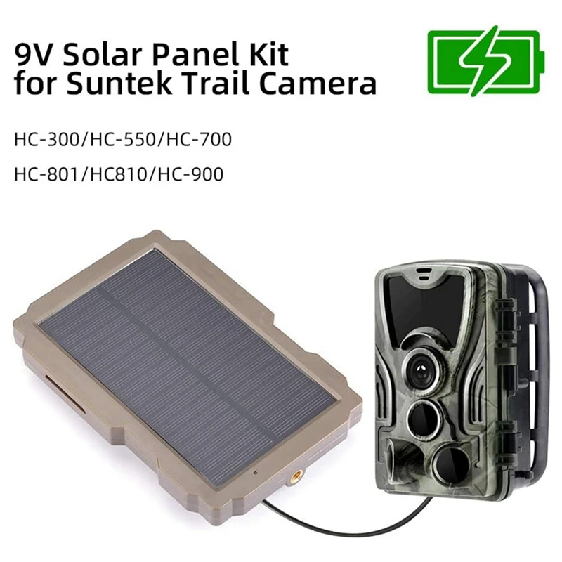 Outdoor Trail Camera Solar Panel Waterproof 3000Mah 6V-12V Rechargeable Solar Charger For Hunting Camera