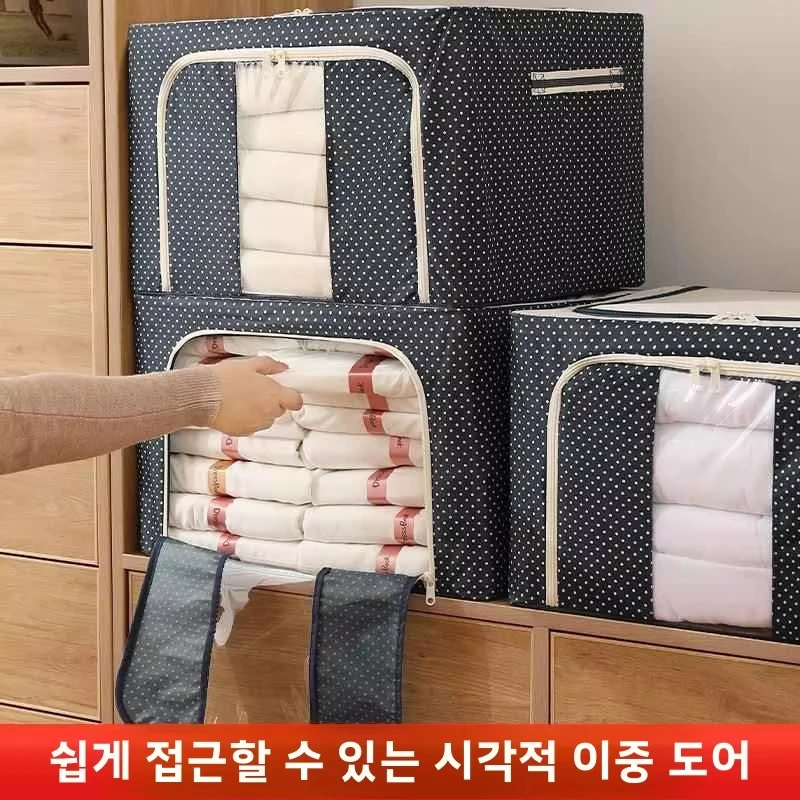

Foldable Quilt Storage Box With Visual Window Clothes Closet Organizer Bin Large Oxford Wardrobe Clothes Organizer Storage Boxes