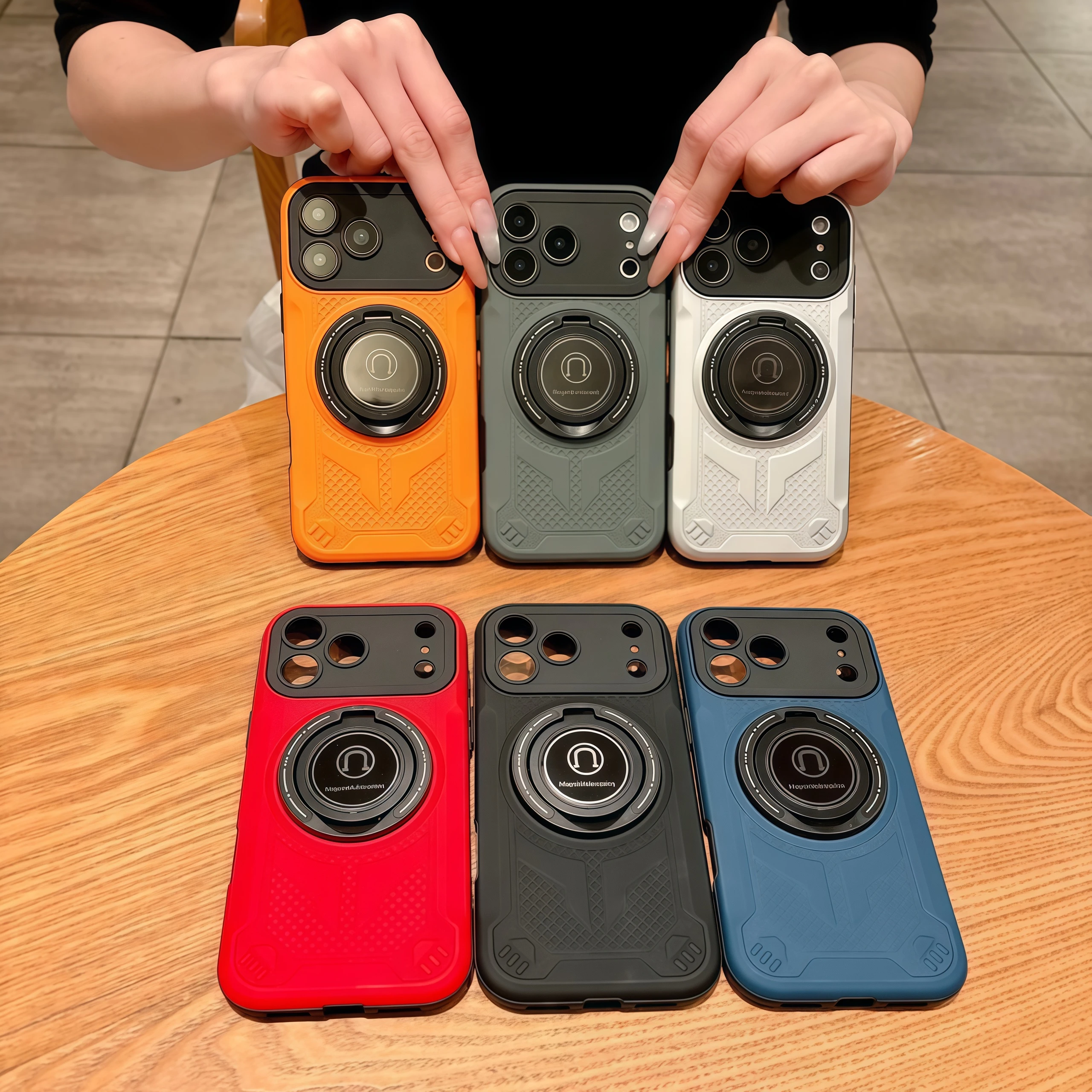 Magnetic Ring Kickstand Phone Case for iPhone 17 Air 16 Pro Max Plus Camera Protector Shockproof Armor Cover for Magsafe Shel - view 6