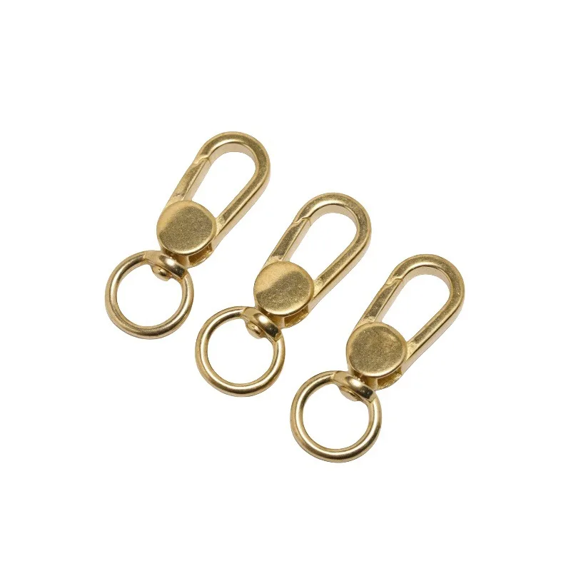 1 Piece Brass Carabiner Snap Hook Phone Lanyard Release Clasp Buckle Anti-Loss Rotatable Bag Parts DIY Hardware Accessories