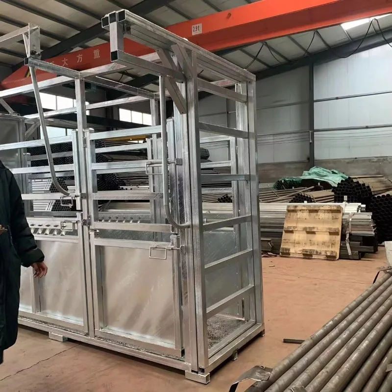 Heavy Duty Portable Cattle Headlock Panels Cattle Crush Head Bail Bale Sliding Gate With Weight Scale