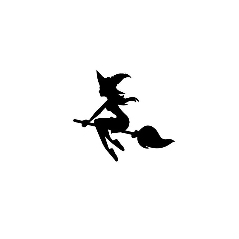 Car Sticker Cartoon Witch Silhouette Creative Body Window Decorative Automobiles Moto Exterior Accessories Vinyl Decal