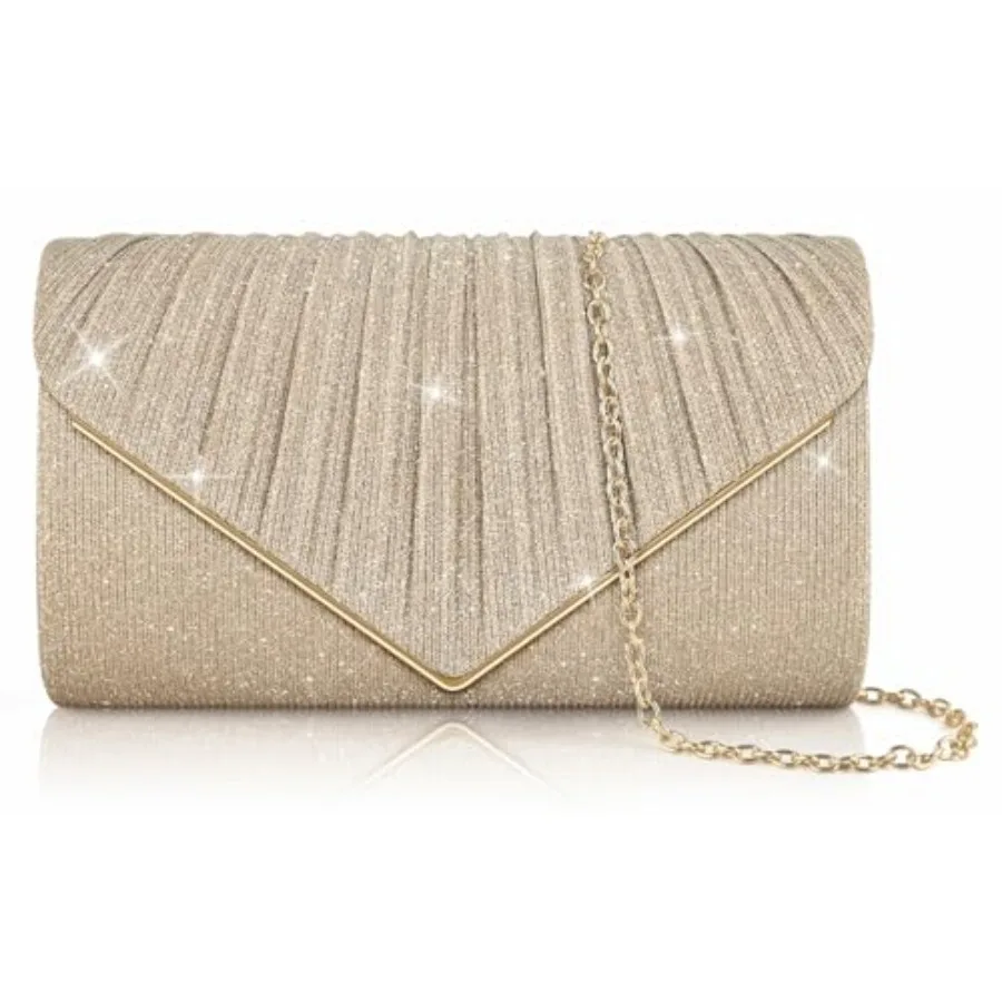

PACETAP Shiny Clutch Purses for Women, Sequin Envelope Evening Bag Handbags with Chain, Fashion Sparkly Purse for Formal Dressy