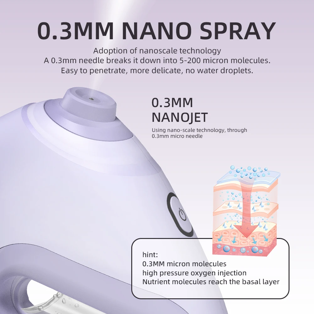 Nano Facial Sprayer Water Steamer Oxygen Injection Moisturizing Machine Handheld Spray Face Steamer Mist Skin Care Beauty